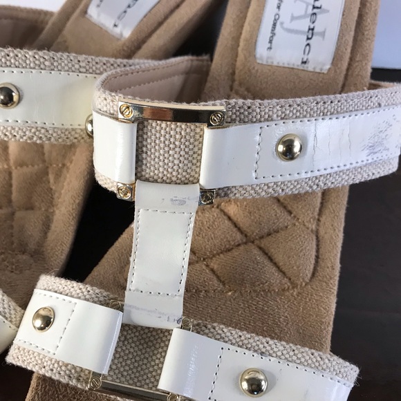 AJ Valenci Black Wedge Sandals - Picture 8 of 9